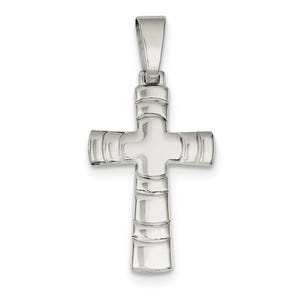 Sterling Silver Polished Cross Pendant