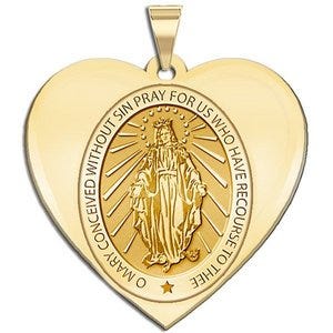 Miraculous Medal Heart Shaped "EXCLUSIVE"