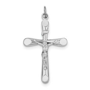 Sterling Silver Rhodium-plated INRI Crucifix Pendant