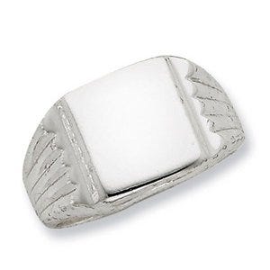 Sterling Silver Women's Square Signet Ring