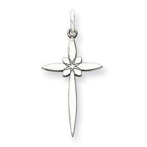 Sterling Silver Laser Designed Cross Pendant