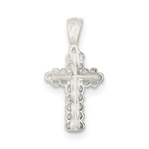 Sterling Silver Budded Cross Pendant