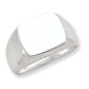 Sterling Silver Men's Square Signet Ring