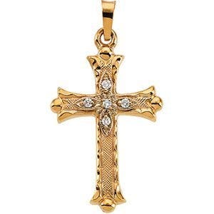 CROSS PENDANT W/DIAMOND