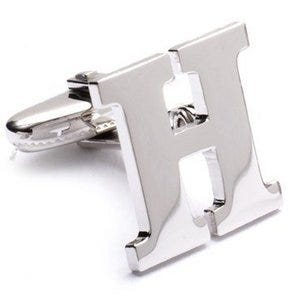 Genuine Sterling Silver Letter "H" Cufflinks