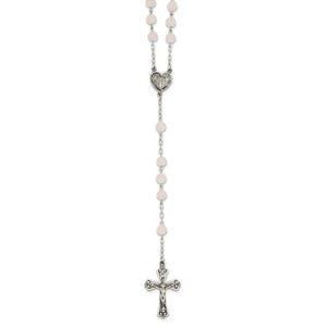 Sterling Silver & Rose Quartz Rosary