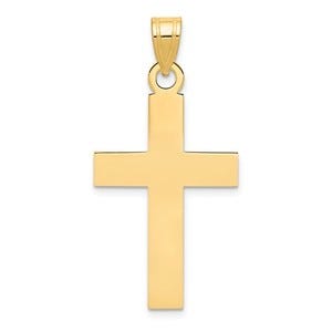 14k Polished Cross Charm