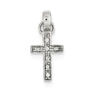 Sterling Silver CZ Latin Cross Pendant