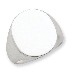 Sterling Silver Men's Oval Signet Ring