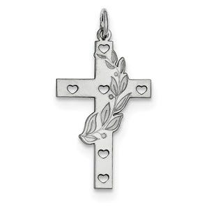 Sterling Silver Laser Designed Cross Pendant