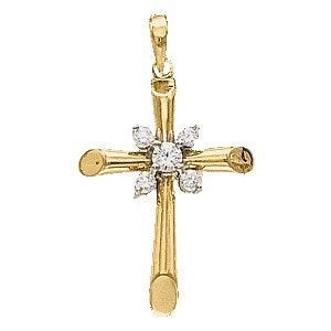CROSS PENDANT W/DIAMOND