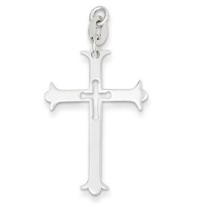 Sterling Silver Polished Cross Pendant
