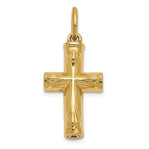 14K Cross Ash Holder Pendant