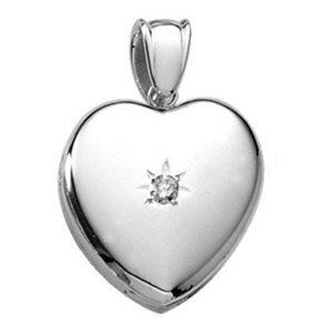 Platinum Heart Premium Weight & Genuine Diamond Locket