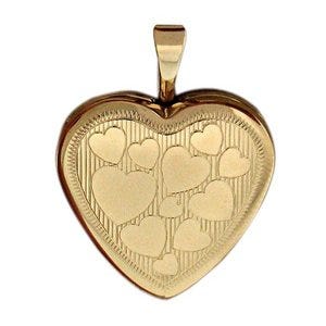 14k Gold Filled Small Heart Photo Locket - 2/3 inch x 2/3 inch