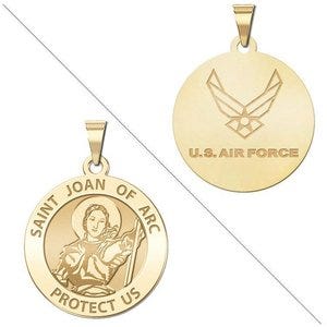 Saint Joan of Arc Doubledside AIR FORCE Religious Medal "EXCLUSIVE"