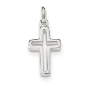 Sterling Silver Cut-out Cross Charm