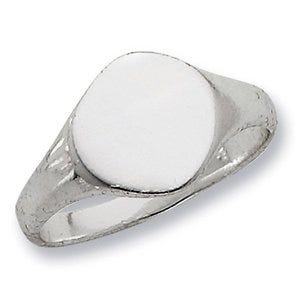 Sterling Silver Women's Round Signet Ring