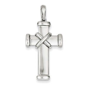 14k White Gold Latin Cross Pendant