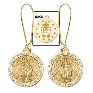 Miraculous Medal Double-Sided Earrings "EXCLUSIVE"