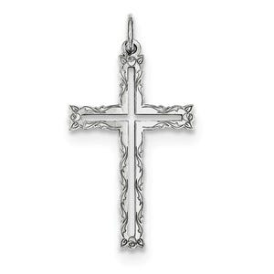 Sterling Silver Laser Designed Cross Pendant