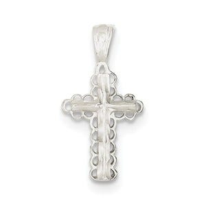 Sterling Silver Budded Children's Cross Pendant