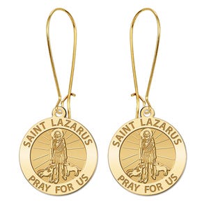 Saint Lazarus Religious Earrings "EXCLUSIVE"