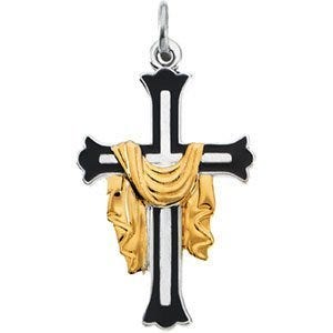 Sterling Silver with Gold Plated ST. ANDREW CROSS
