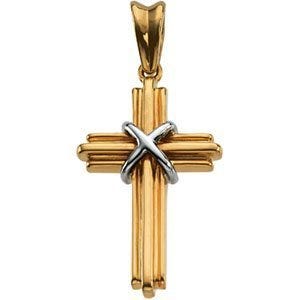 TWO-TONE CROSS PENDANT