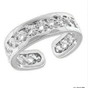Sterling Silver Solid Toe Ring