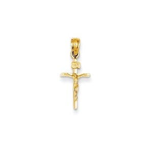 14k Small INRI Crucifix Pendant