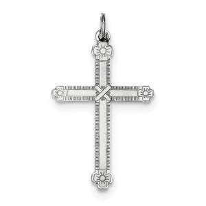 SS Laser Designed Cross Charm
