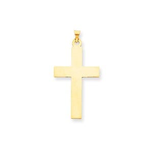 14K Polished Cross Charm