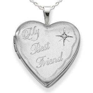 Sterling Silver My Best Friend Photo Locket