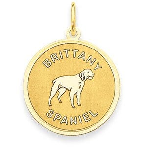 Brittany Spaniel Disc Charm or Pendant