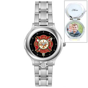 Portrait Watch Firefighter's Watch, Silver Stainless, for Men - Stainless Steel
