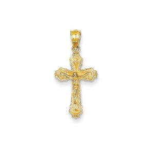 14k Small Crucifix Charm