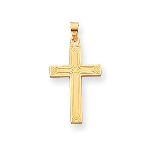 14k Solid Cross Pendant