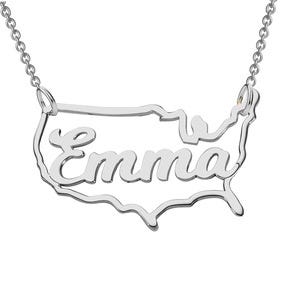 Personalized U.S. Pendant w/ Name