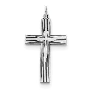 Sterling Silver Laser Designed Cross Pendant