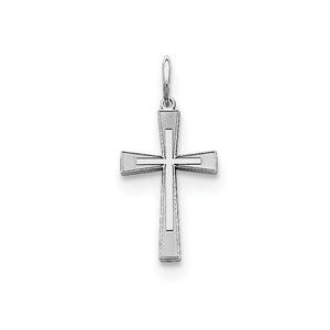 Sterling Silver Laser Designed Cross Charm