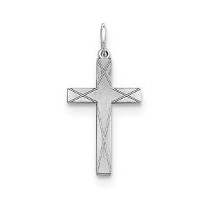 Sterling Silver Laser Designed Cross Pendant
