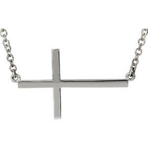 Sideways Cross Necklace