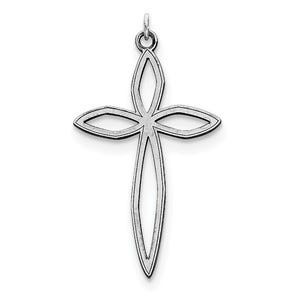 Sterling Silver Laser Designed Cross Pendant