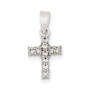 Sterling Silver CZ Cross Pendant