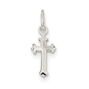 Sterling Silver Fleur De Lis Cross Charm