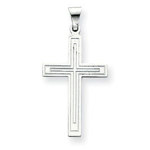 14k White Gold Cross Pendant