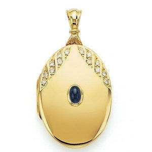 Victor Mayer 18K Gold Diamond Locket With Sapphire - 18K Yellow Gold