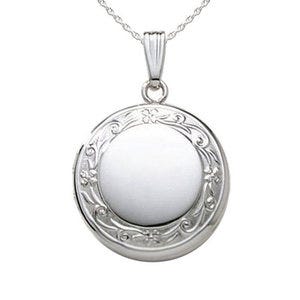 Sterling Silver Round Photo Locket