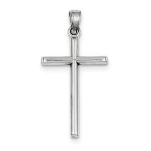 Sterling Silver Rhodium-plated Latin Cross Pendant